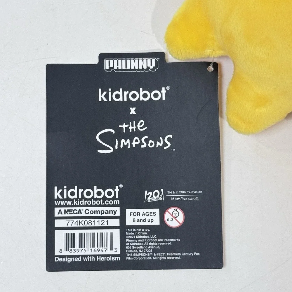NWT‎ Kidrobot x The Simpsons Phunny Lisa Plush Stuffed Toy 2021 w Tag